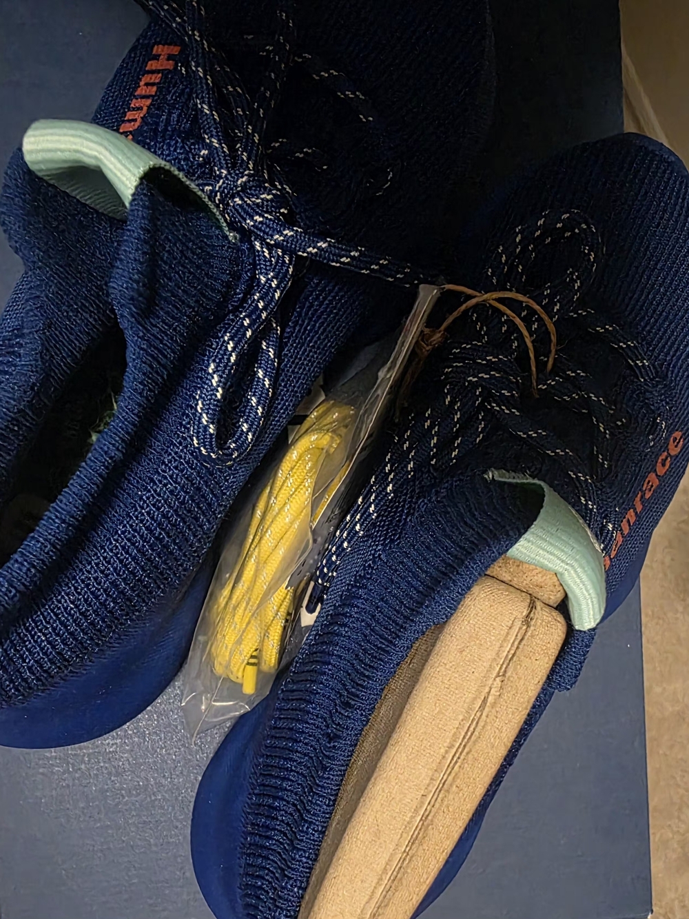 adidas Navy Blue Athletic Sneakers with Mint Heel Tab
